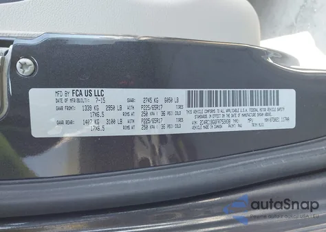 2015 Chrysler Town & Country Touring из США, поврежденный, VIN 2C4RC1BG6FR752038